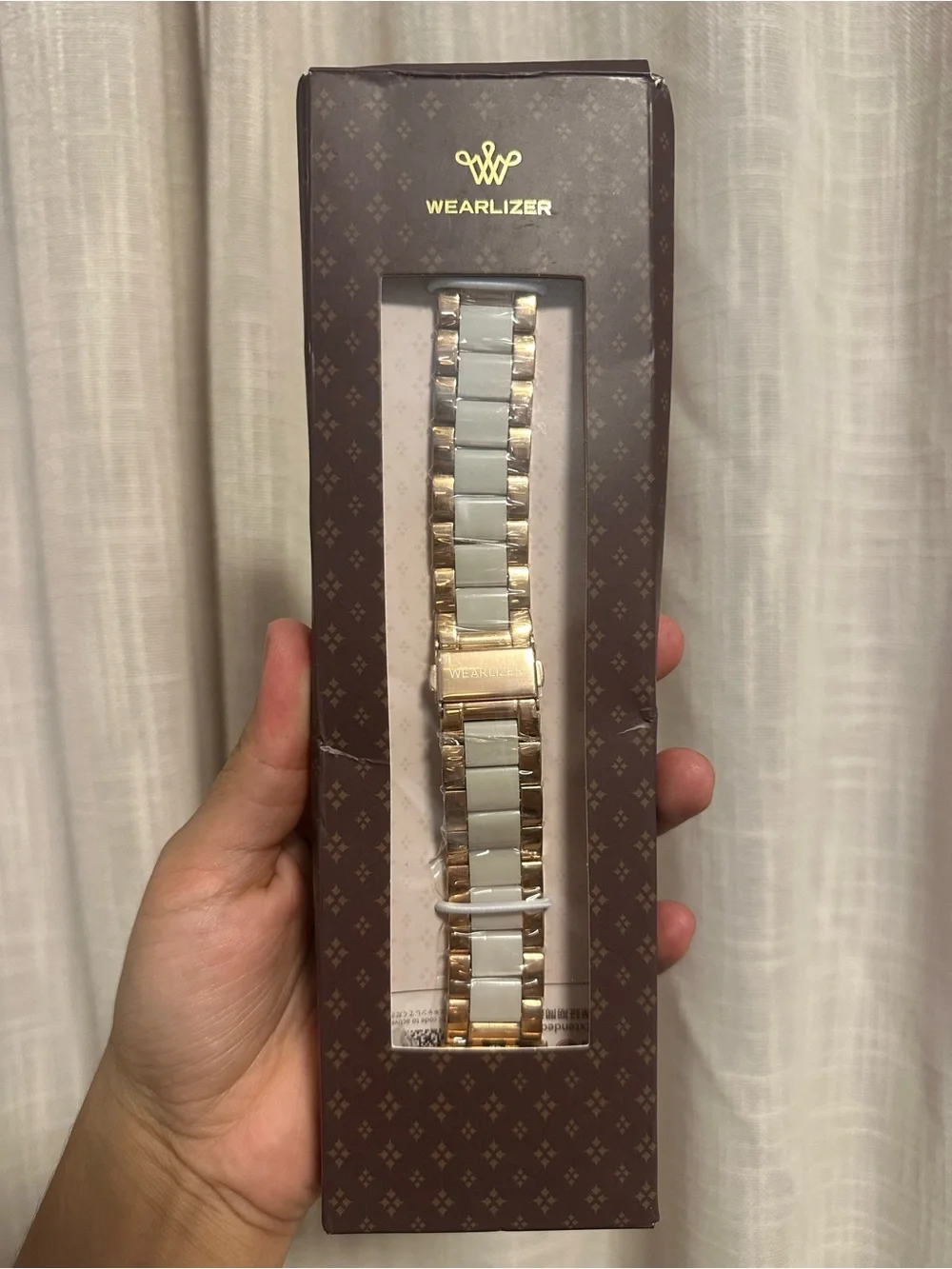 Rose Gold & Starlight Ceramic Link Band for Smartwatch